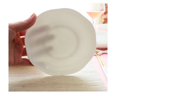 Pure white bone China tableware bowl platter platter platter Hot dish deep dish soup plate stir-fry plate rice bowl soup bowl wholesale