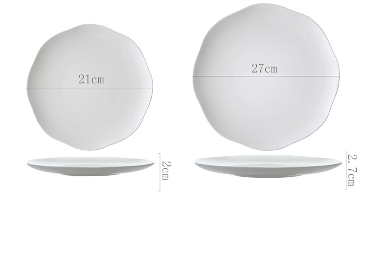 Pure white bone China tableware bowl platter platter platter Hot dish deep dish soup plate stir-fry plate rice bowl soup bowl wholesale