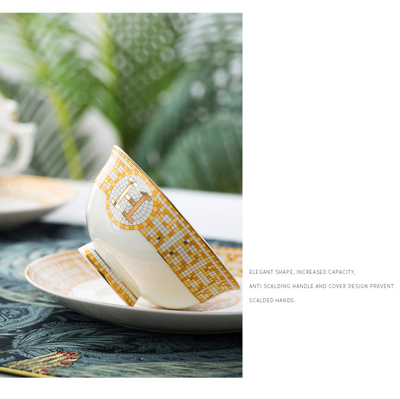 Jingdezhen ceramic plate export gift dishes household bowl bone China bowl set kitchenware porcelain bowl wholesale