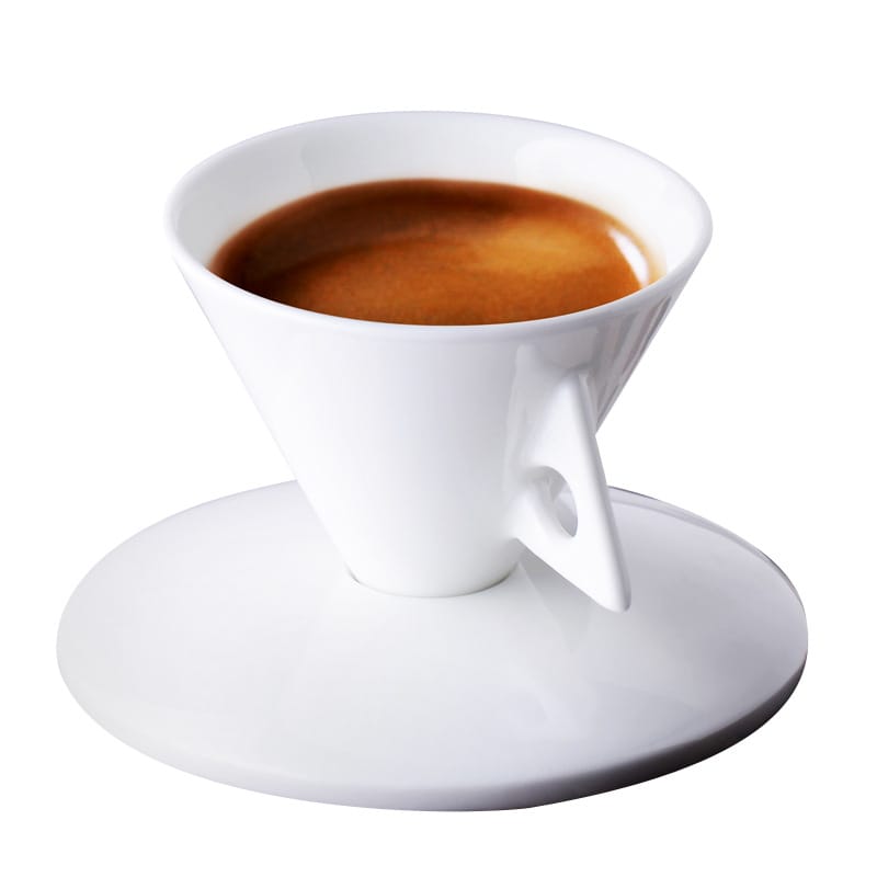 Tangshan bone China high appearance level creative couple coffee cup saucer set bone China ceramic cup special-shaped restaurant wholesale