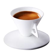 Tangshan bone China high appearance level creative couple coffee cup saucer set bone China ceramic cup special-shaped restaurant wholesale