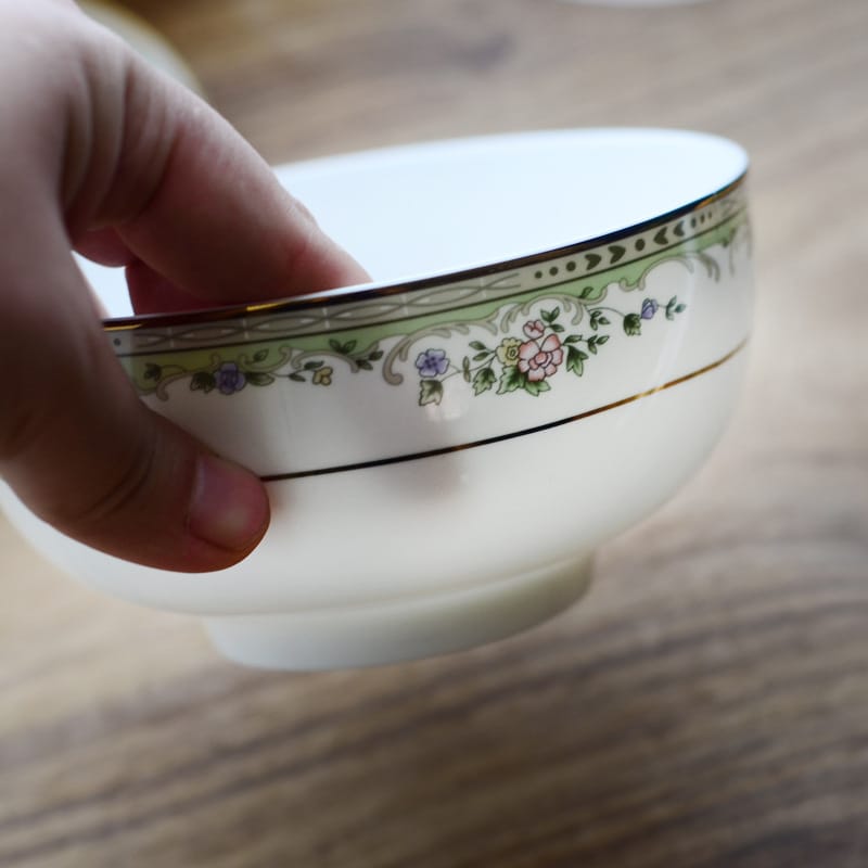 Tangshan bone China 5-inch noodle bowl rice bowl porridge bowl Breakfast medium Korean household bowl microwave tableware rice