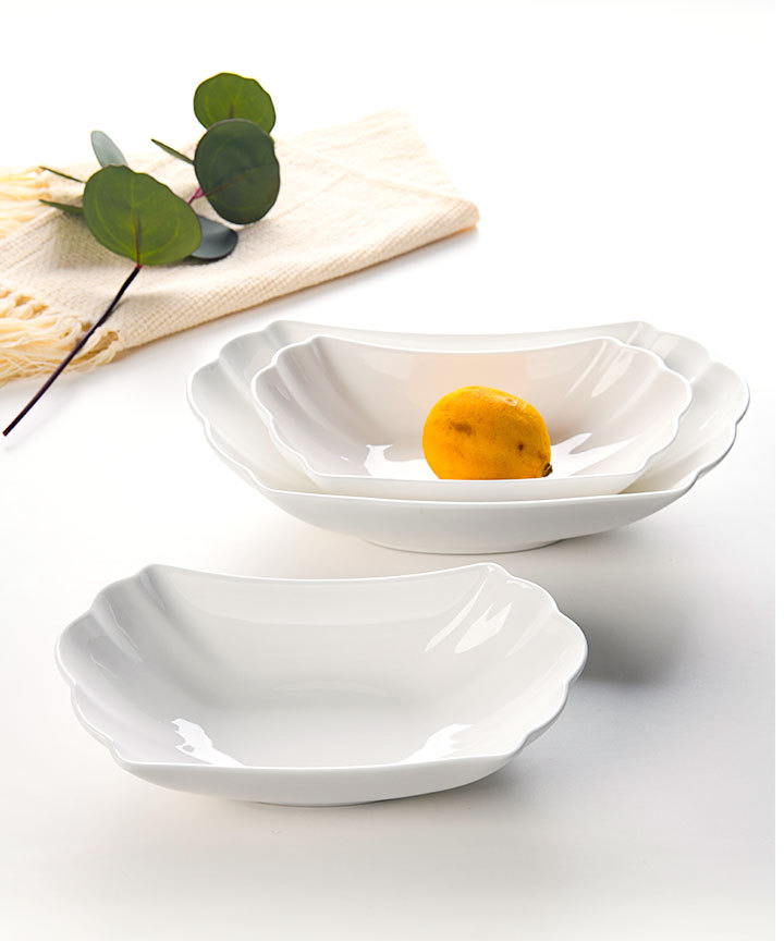 Fish plate Home Chinese dragon boat fish plate Oval creative personality ceramic dish high appearance level steamed fish plate plate