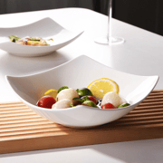 Pure white bone China household square plate square ceramic square plate creative upside-down plate wholesale plate deep plate tableware