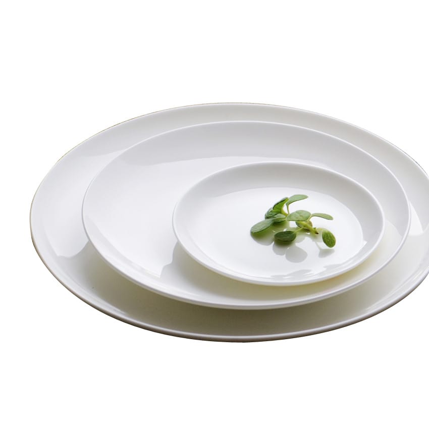 Tangshan bone China simple round plate ceramic household tableware steak plate plate plate plate plate plate plate plate plate plate plate Western plate