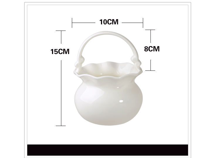 Bone China household tableware Ceramic pure white swan flower basket Chopsticks cage spoon chopsticks cylinder Chinese white hotel spoon
