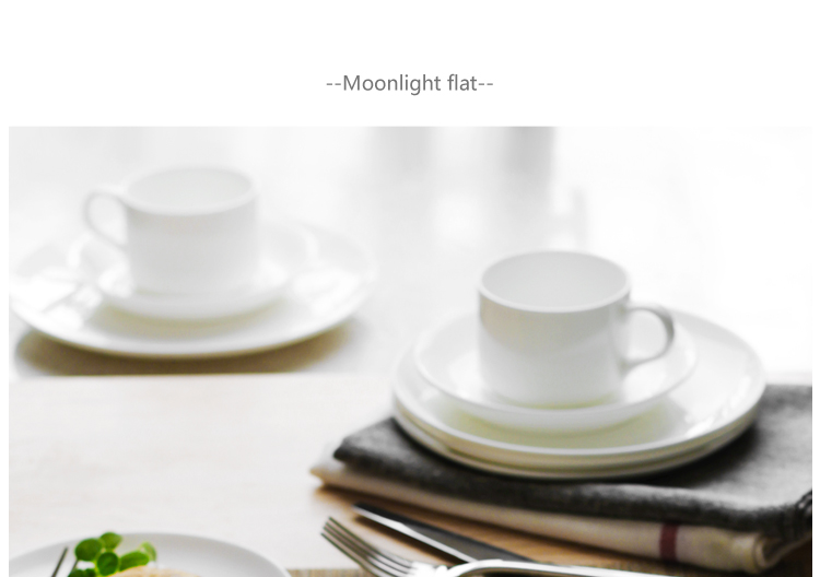 Tangshan bone China simple round plate ceramic household tableware steak plate plate plate plate plate plate plate plate plate plate plate Western plate
