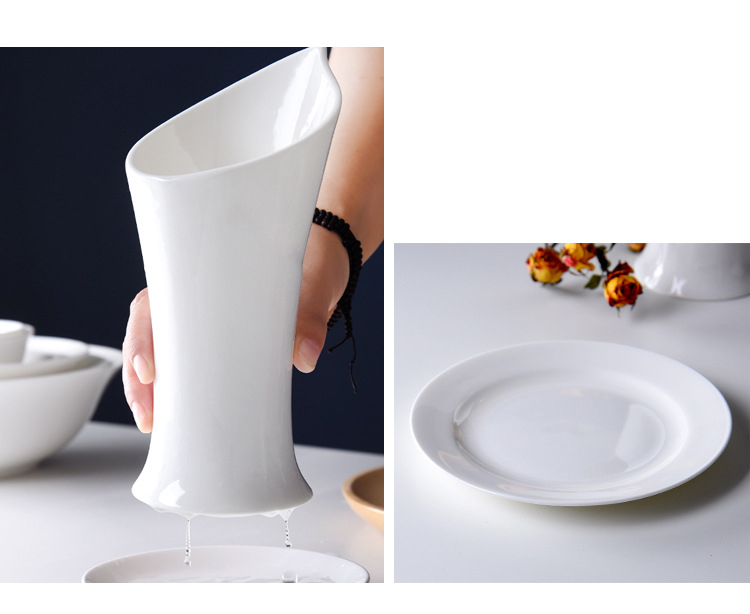 Light luxury European ceramic chopstick tube chopstick household chopsticks storage box Nordic kitchen drain chopsticks bucket storage rack