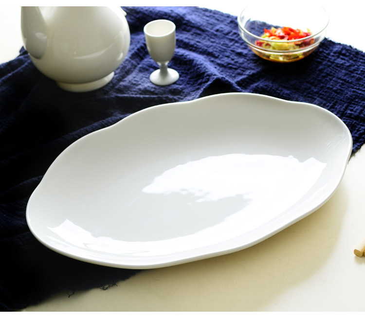 Pure white bone China tableware bowl platter platter platter Hot dish deep dish soup plate stir-fry plate rice bowl soup bowl wholesale