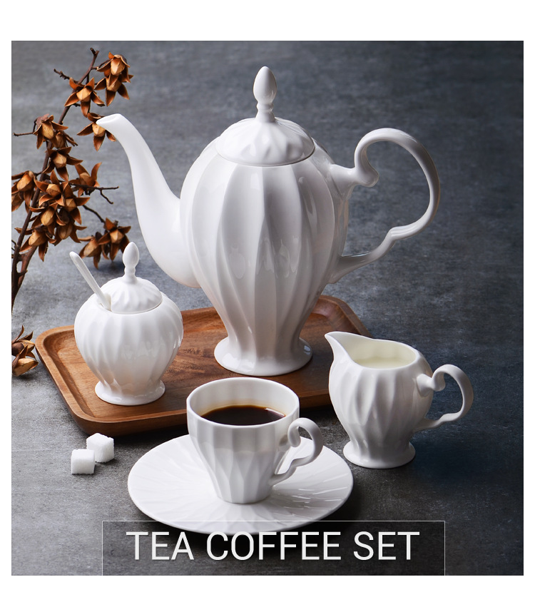 Tangshan bone China coffee set wholesale European 15 head coffee cup saucer set with English tea set afternoon