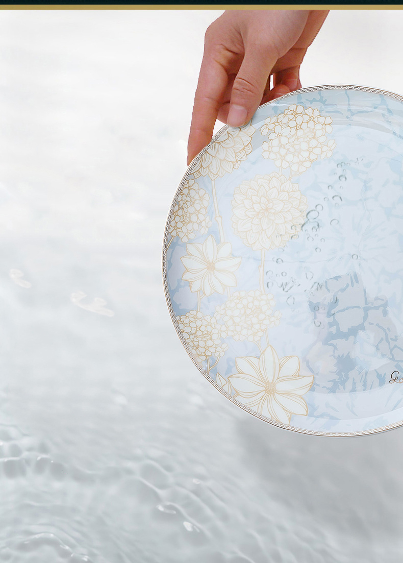 Jingdezhen ceramic tableware dish set Nordic bone China bowl plate stall wholesale bowl household set gift box