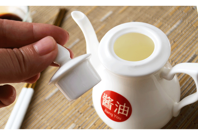 Bone China soy sauce pot vinegar pot sauce vinegar pot hotel seasoning pot Ceramic seasoning pot seasoning bottle dumpling house wholesale household