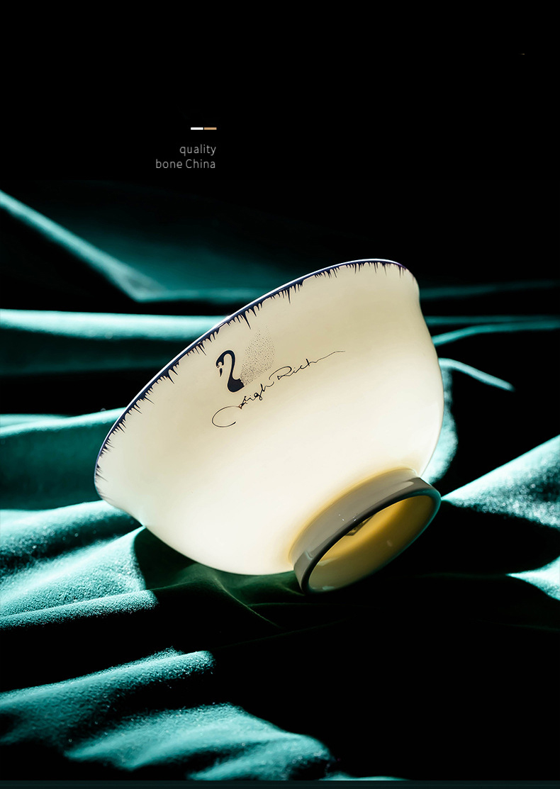 Jingdezhen ceramic tableware set dish dish welfare gift porcelain bowl Nordic home bone China plate daily bowl
