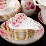 Jingdezhen ceramic bowl tableware set bone China home rice bowl chopsticks high bowl Bone dish dish dish dish gift box soup bowl