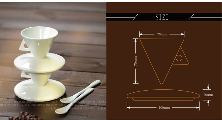 Tangshan bone China high appearance level creative couple coffee cup saucer set bone China ceramic cup special-shaped restaurant wholesale