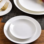 Tangshan bone China simple round plate ceramic household tableware steak plate plate plate plate plate plate plate plate plate plate plate Western plate