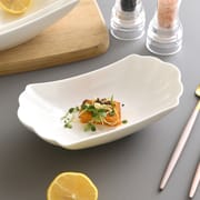 Fish plate Home Chinese dragon boat fish plate Oval creative personality ceramic dish high appearance level steamed fish plate plate