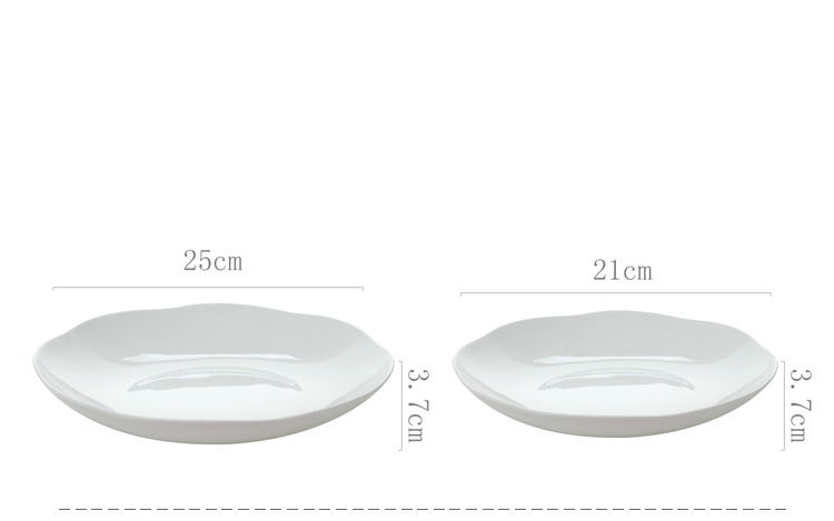 Pure white bone China tableware bowl platter platter platter Hot dish deep dish soup plate stir-fry plate rice bowl soup bowl wholesale