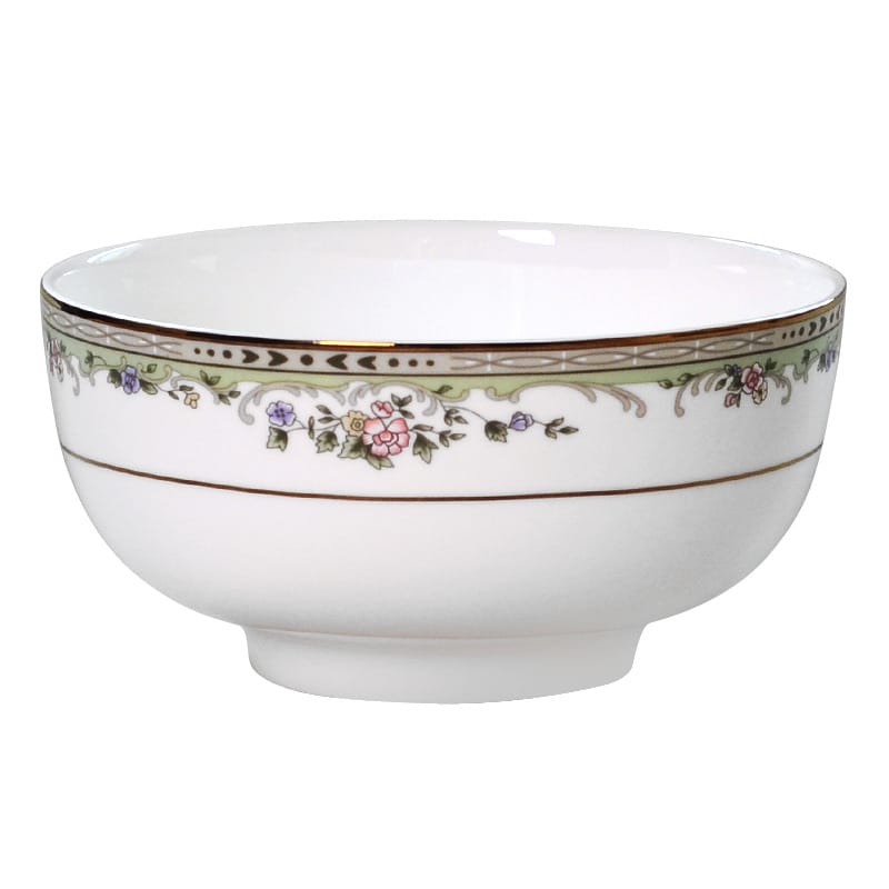 Tangshan bone China 5-inch noodle bowl rice bowl porridge bowl Breakfast medium Korean household bowl microwave tableware rice