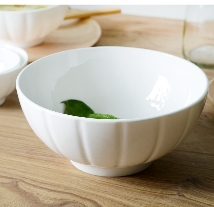 Creative tableware Ceramic soup bowl Soup bowl Small bowl rice bowl soup bowl Large noodle bowl Mixing bowl Deep mouth microwave oven