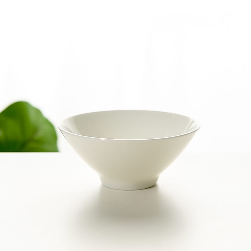 Bone China tableware noodle bowl Household Japanese ramen bowl Ceramic salad bowl spiral rice noodle soup bowl Wholesale bamboo hat bowl bucket bowl