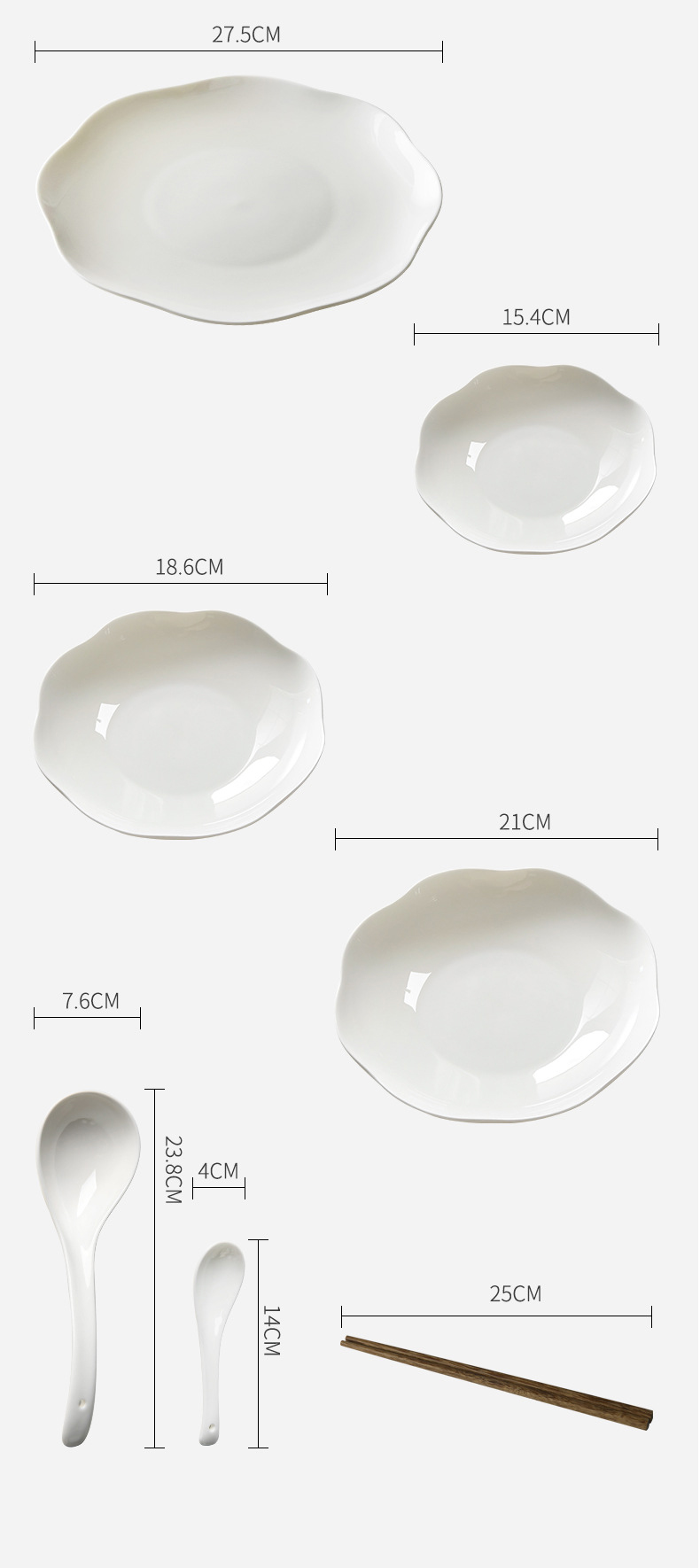 Bone China bowl dish Household bowl chopsticks ceramic European plate Dish plate Eating rice bowl soup bowl New tableware soup bowl set