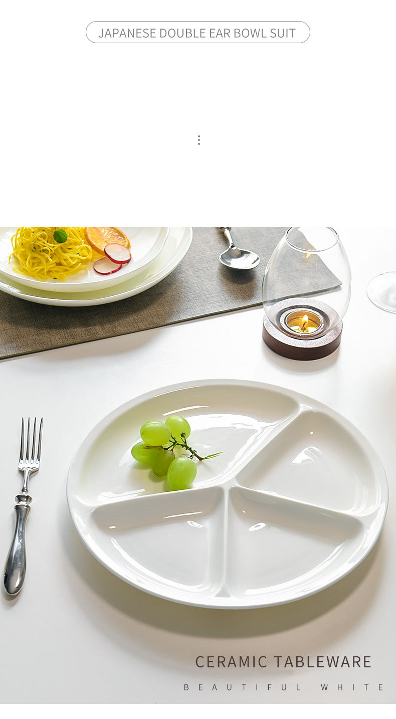 Hotel wholesale creative pure bone China tableware home fitness sports ceramic plate plate plate fruit plate dessert