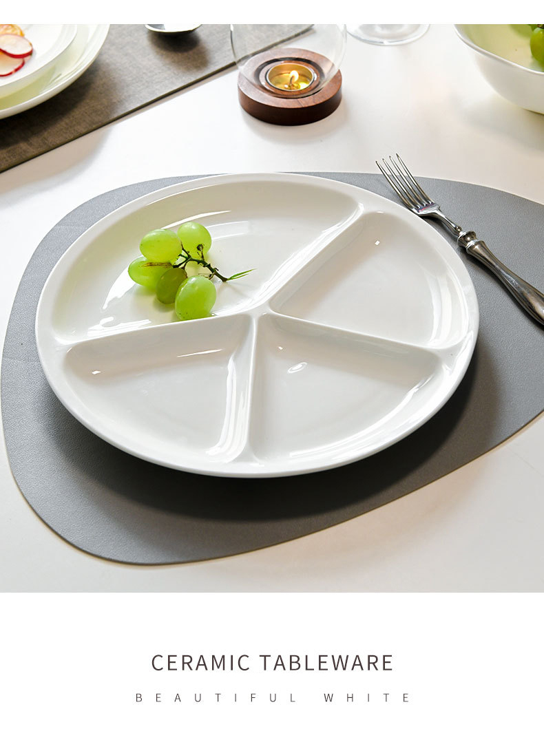 Hotel wholesale creative pure bone China tableware home fitness sports ceramic plate plate plate fruit plate dessert