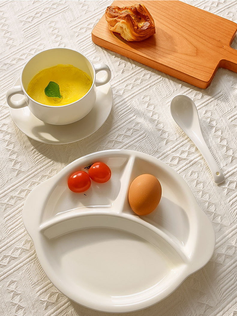 Hotel wholesale creative pure bone China tableware home fitness sports ceramic plate plate plate fruit plate dessert