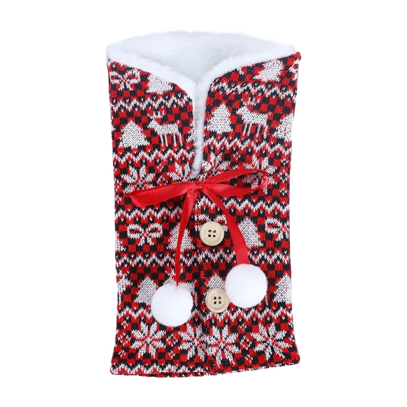 Christmas Santa Claus Wine Bottle Cover Merry Christmas Decorations for Home 2023 Navidad Noel Kerst Xmas Gifts Decor New Year