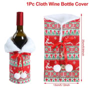 Christmas Santa Claus Wine Bottle Cover Merry Christmas Decorations for Home 2023 Navidad Noel Kerst Xmas Gifts Decor New Year