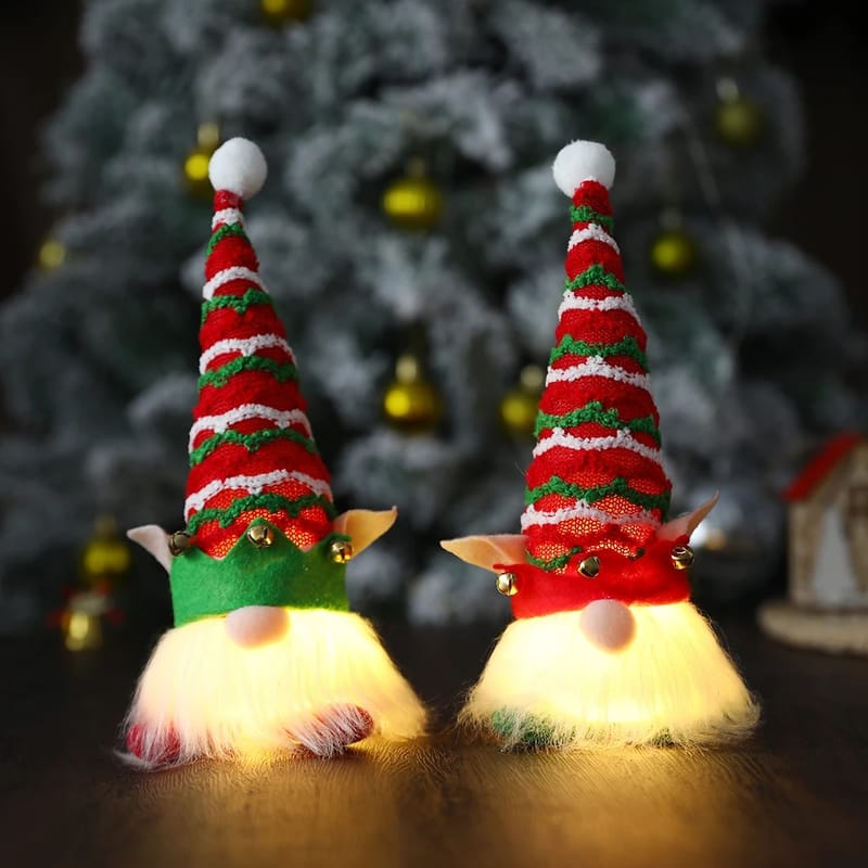 1Pc Merry Christmas Gnome Plush Toy Faceless Dwarf Doll with LED Light Xmas Tree Home Party Decoration New Year Navidad