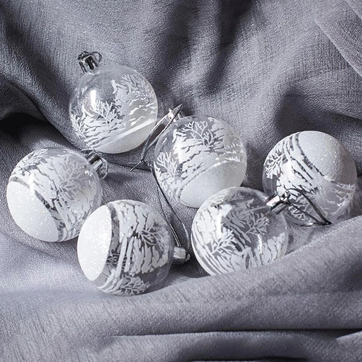 Transparent Snow Ball Pendant 2022 Christmas Tree Ornaments Merry Christmas Decorations ​for Home Navidad Gifts New Year 2023