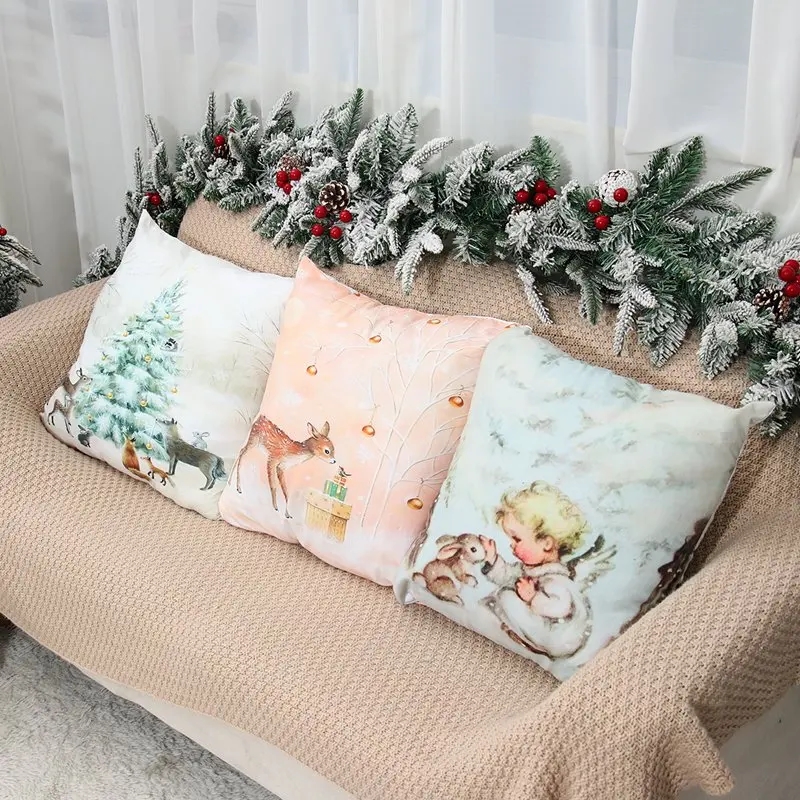 Christmas Snowman Pillowcase Merry Christmas Decor for Home Christmas Ornaments 2022 Xmas Gift Navidad Natal Noel New Year 2023