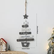 1Pc Wooden Christmas Tree Pendant Merry Christmas Home Party Decorations Door Wall Room Winter Ornaments New Year 2023 Navidad
