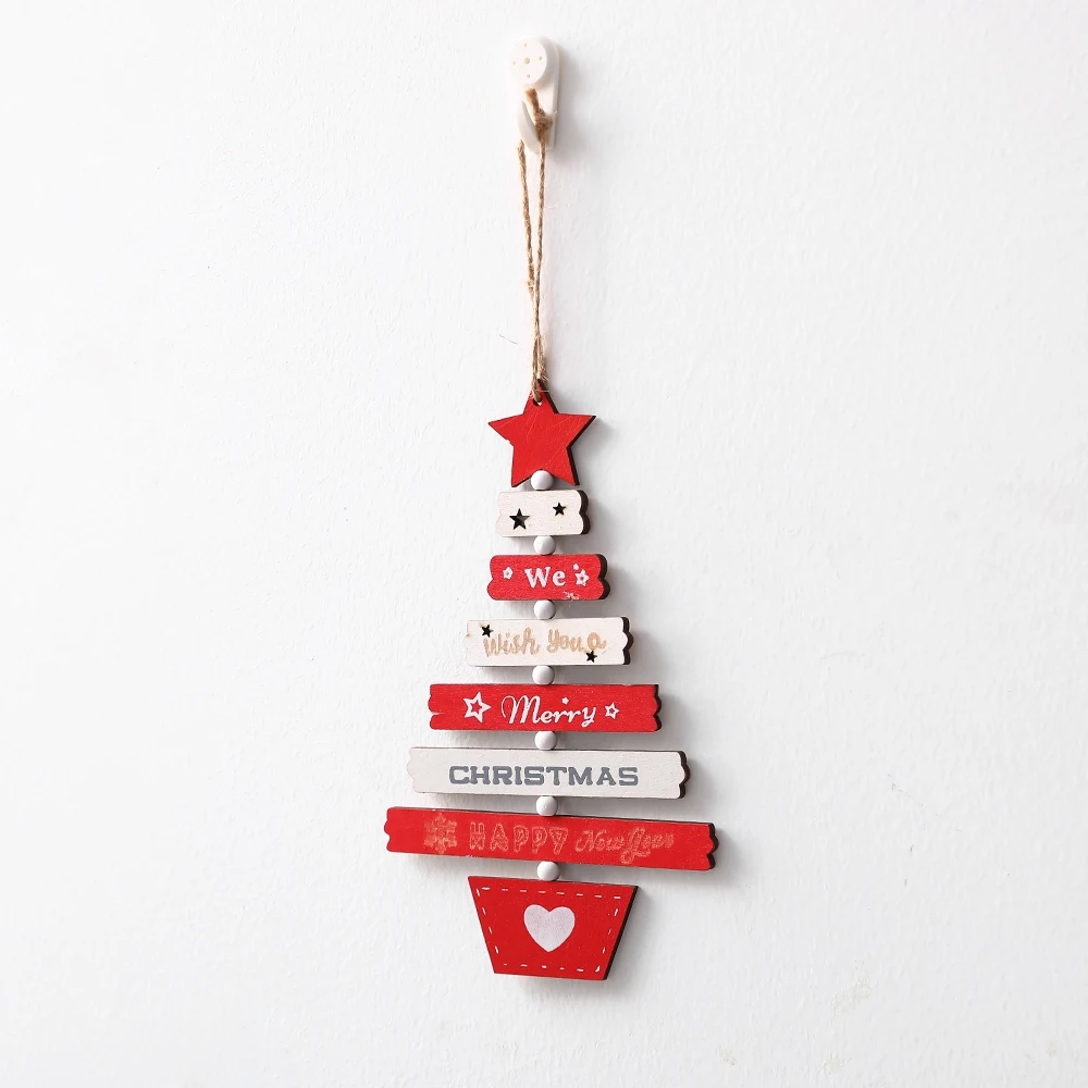 1Pc Wooden Christmas Tree Pendant Merry Christmas Home Party Decorations Door Wall Room Winter Ornaments New Year 2023 Navidad 1Pc Wooden Christmas Tree Pendant Merry Christmas Home Party Decorations Door Wall Room Winter Ornaments New Year 2023 Navidad