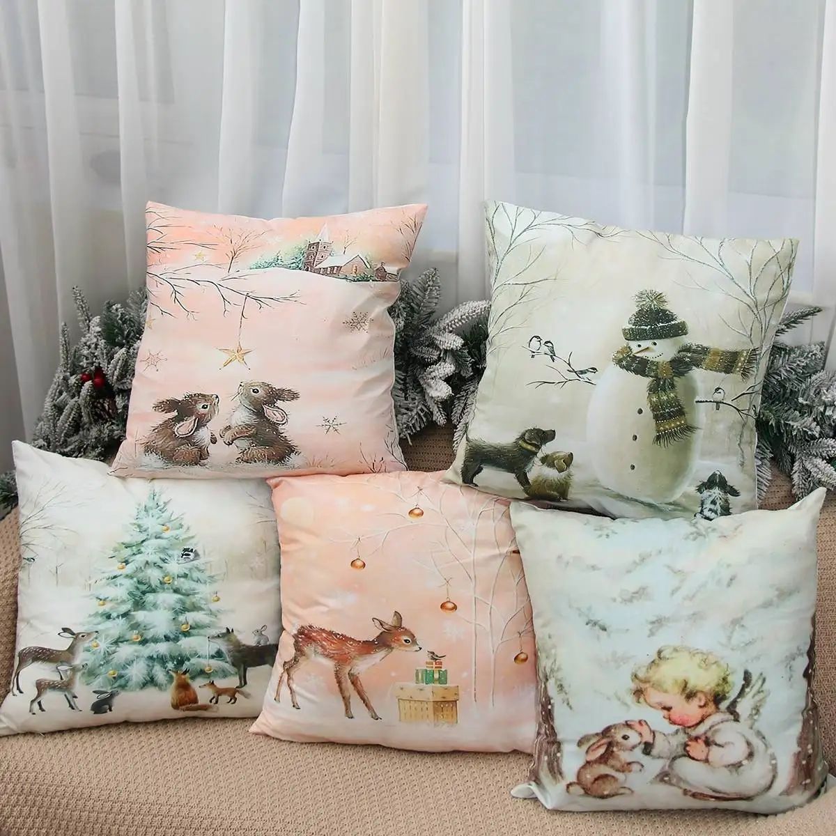 Christmas Snowman Pillowcase Merry Christmas Decor for Home Christmas Ornaments 2022 Xmas Gift Navidad Natal Noel New Year 2023