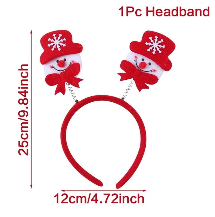 Christmas Santa Claus Elk Snowman Headband Merry Christmas Decorations For Home Xmas Ornaments Navidad 2023 New Year Gift 2024