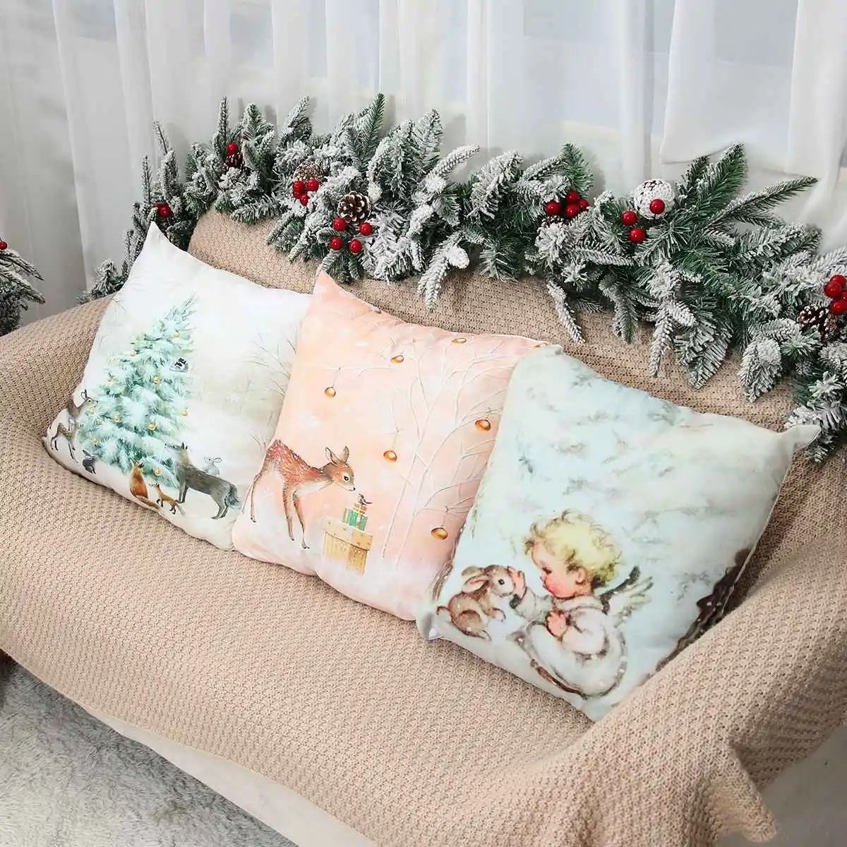 Christmas Snowman Pillowcase Merry Christmas Decor for Home Christmas Ornaments 2022 Xmas Gift Navidad Natal Noel New Year 2023