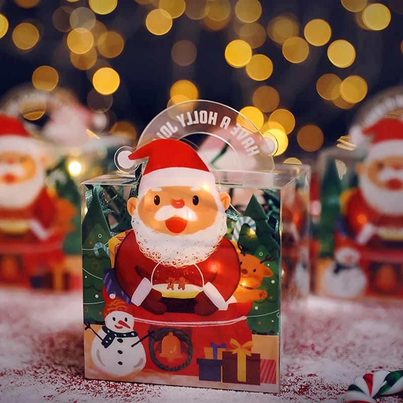 Christmas Transparent Candy Box Merry Christmas Decoration For Home Navidad Xmas Ornaments Gifts Noel Natal Kerst New Year