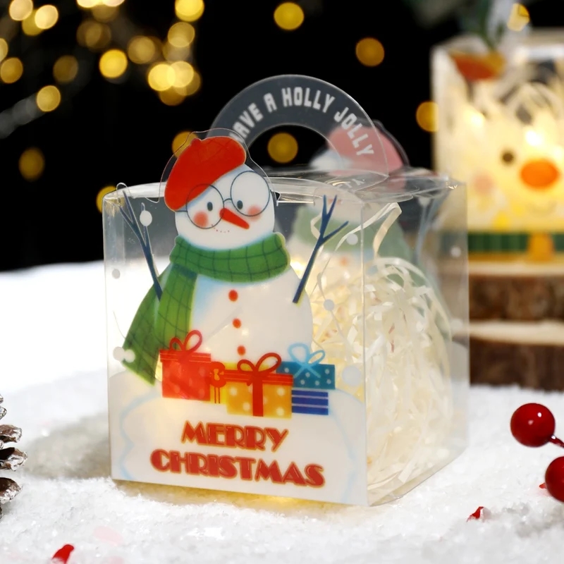 Christmas Transparent Candy Box Merry Christmas Decoration For Home 2023 Navidad Xmas Ornaments Gifts Noel Natal Kerst New Year