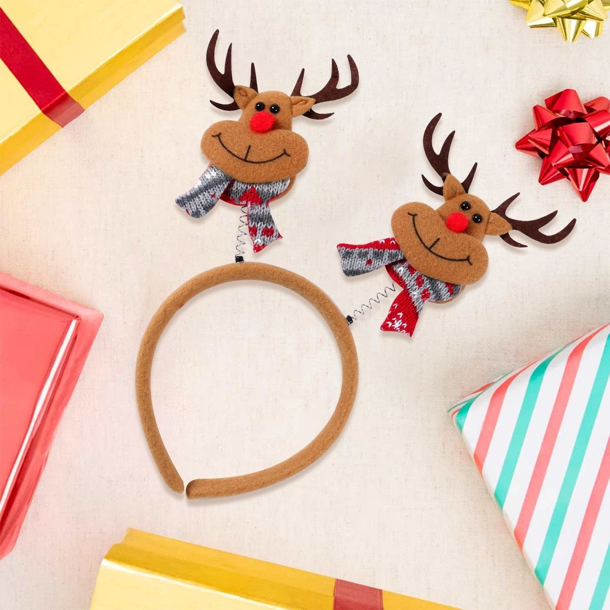 Christmas Santa Claus Elk Snowman Headband Merry Christmas Decorations For Home Xmas Ornaments Navidad 2023 New Year Gift 2024