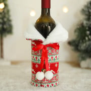 Christmas Santa Claus Wine Bottle Cover Merry Christmas Decorations for Home 2023 Navidad Noel Kerst Xmas Gifts Decor New Year