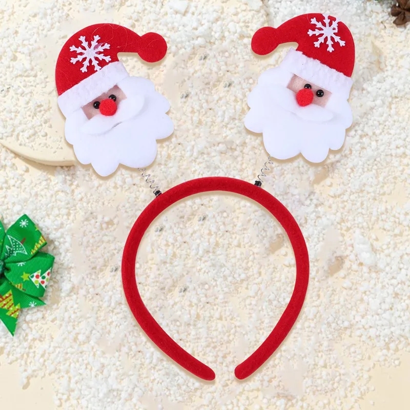 Christmas Santa Claus Elk Snowman Headband Merry Christmas Decorations For Home Xmas Ornaments Navidad 2023 New Year Gift 2024