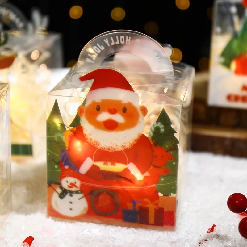 Christmas Transparent Candy Box Merry Christmas Decoration For Home 2023 Navidad Xmas Ornaments Gifts Noel Natal Kerst New Year