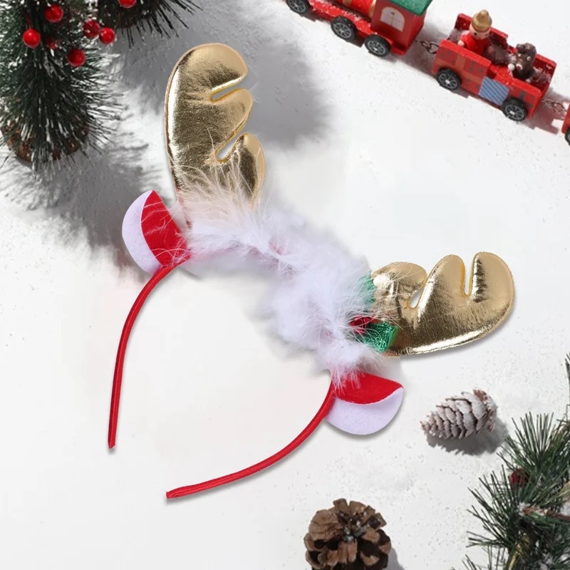 Christmas Santa Claus Elk Snowman Headband Merry Christmas Decorations For Home Xmas Ornaments Navidad 2023 New Year Gift 2024