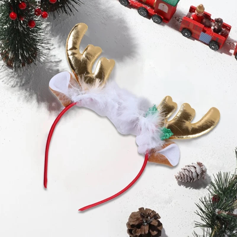 Christmas Santa Claus Elk Snowman Headband Merry Christmas Decorations For Home Xmas Ornaments Navidad 2023 New Year Gift 2024