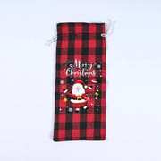 Christmas Burlap Wine Bags Christmas Decorations For Home 2023 Navidad Noel Kerst Natal Xmas Wine Bottle Covers New Year 2024
