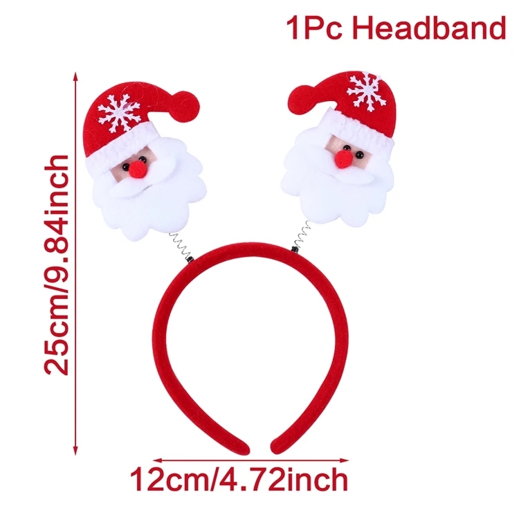 Christmas Santa Claus Elk Snowman Headband Merry Christmas Decorations For Home Xmas Ornaments Navidad 2023 New Year Gift 2024
