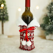 Christmas Santa Claus Wine Bottle Cover Merry Christmas Decorations for Home 2023 Navidad Noel Kerst Xmas Gifts Decor New Year